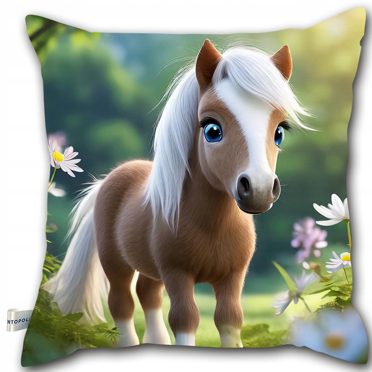 Decoratieve kussen 40x40cm met paardprint - Zacht en wasbaar