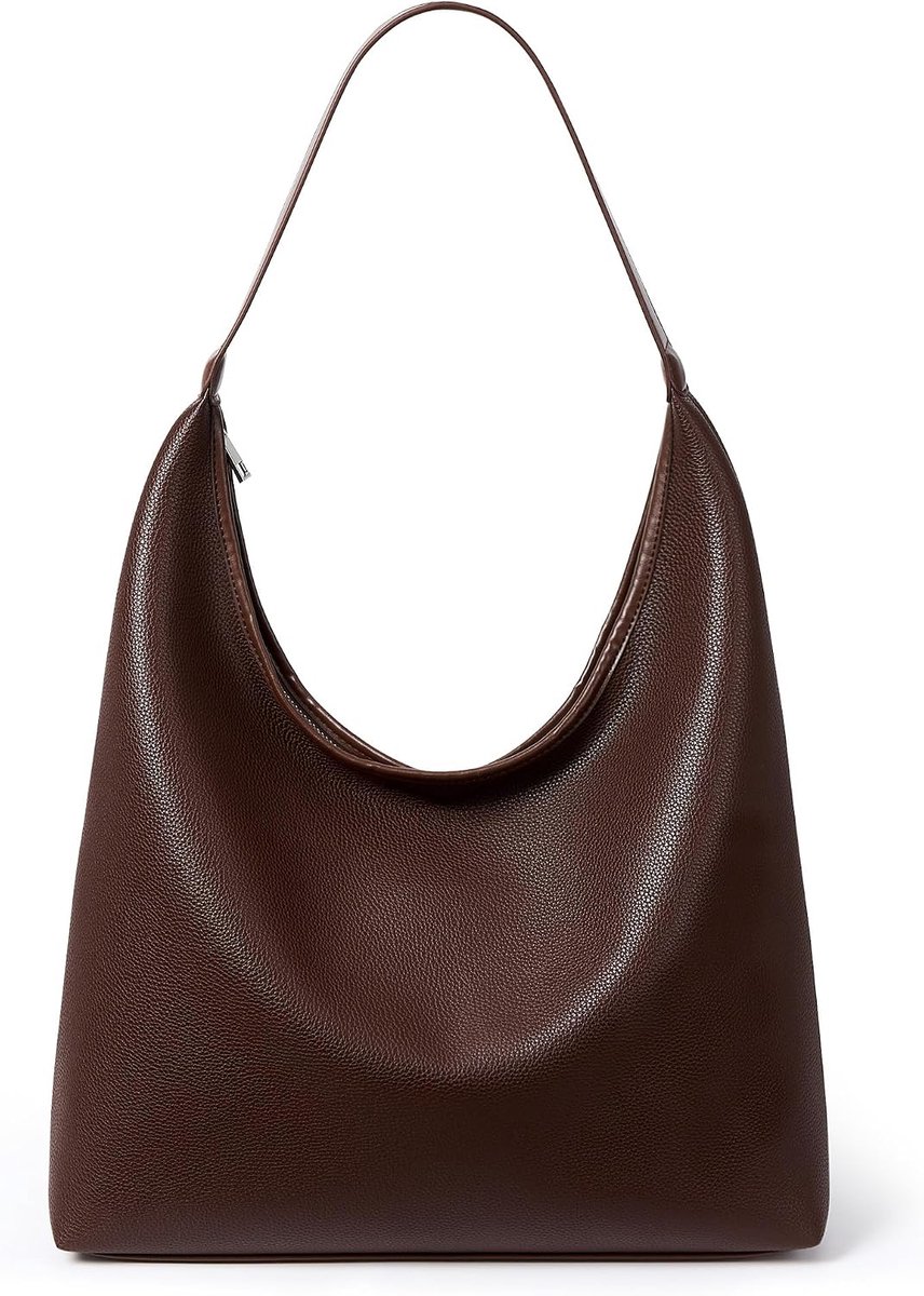 KALIDI Vintage Vegan Lederen Tote Bag Vrouwen Hobo Werk Tas Met Zip Weekender Schouder Handtas voor Reizen Dagelijks - ShopVlot