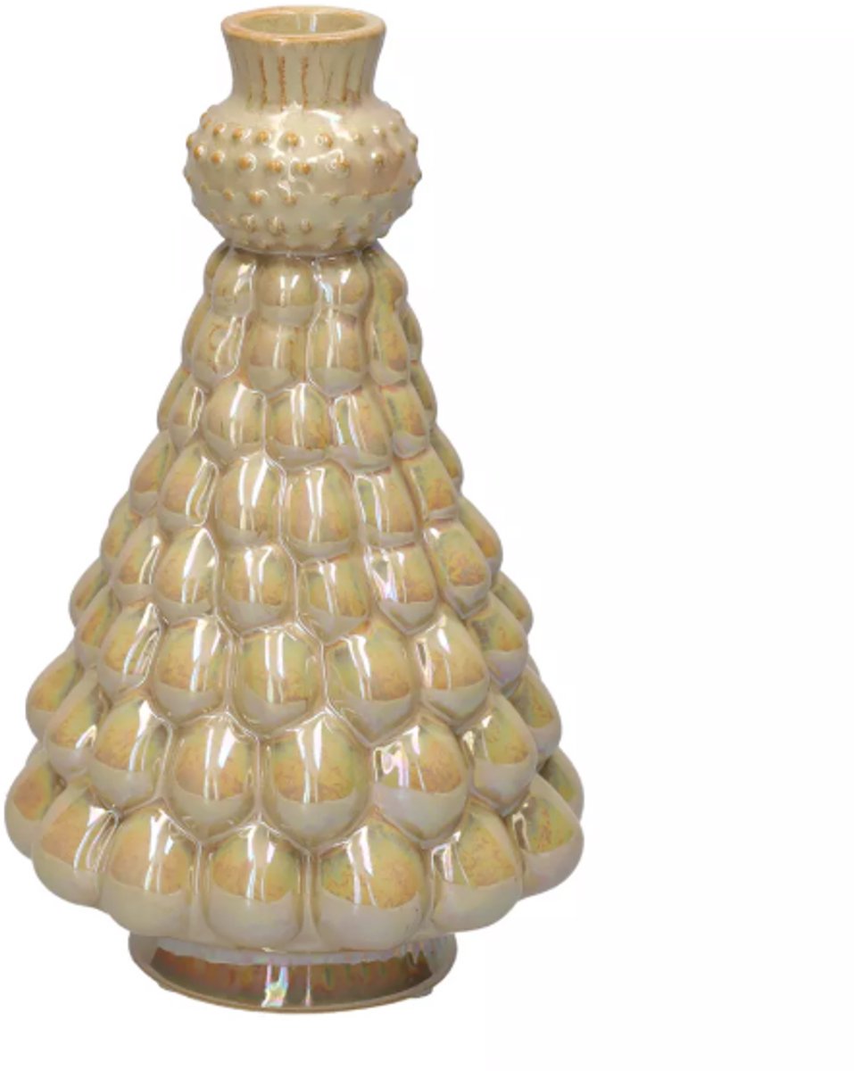 Kerst | Vaas Brux Dots | Beige | Duif | H15xD5 cm