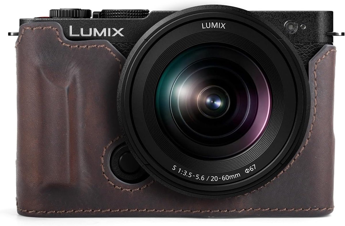 MUZIRI KINOKOO Case Compatible with Panasonic Lumix DC-S9 Camera, Genuine Leather Protective Case for Lumix S9 System - ShopVlot
