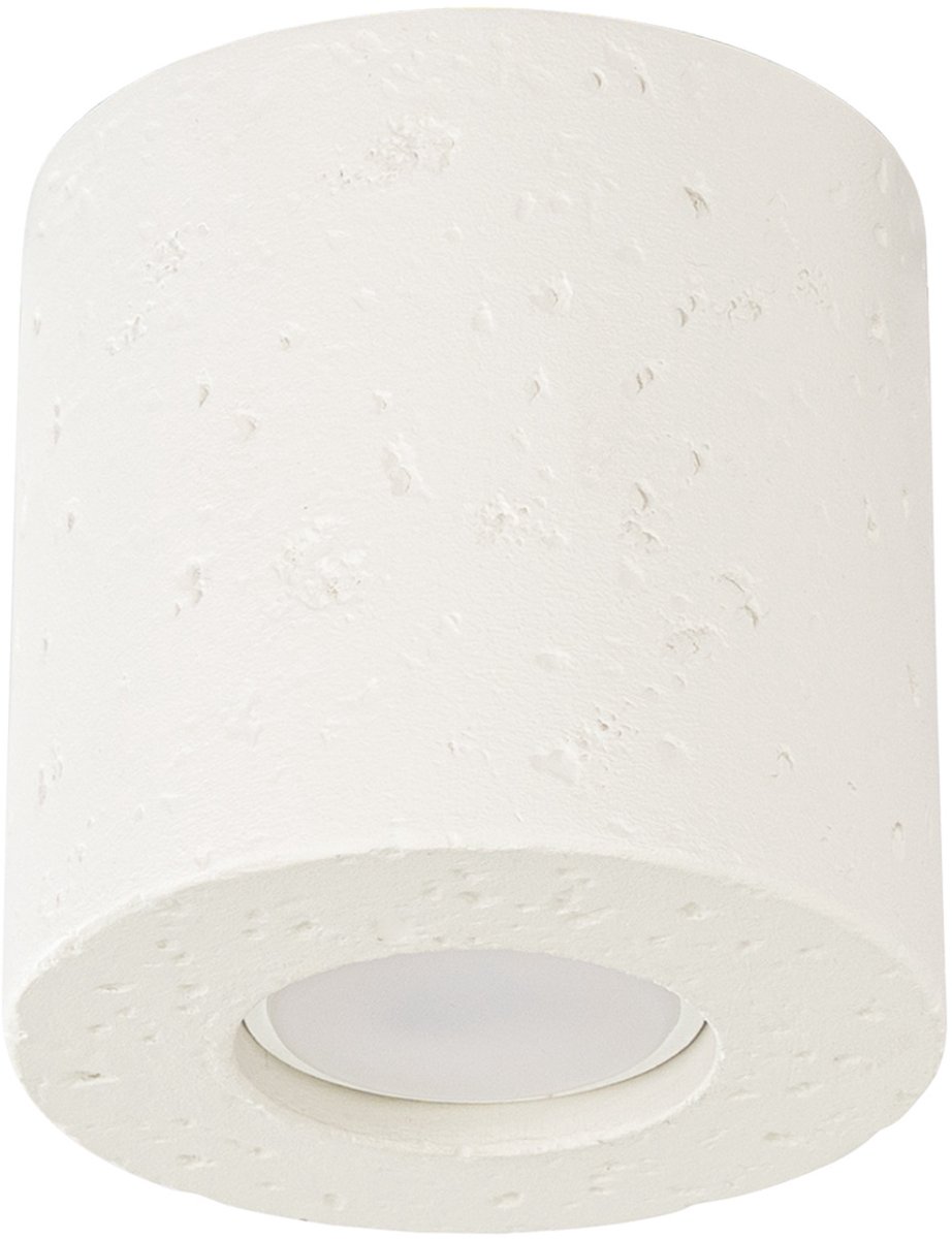Sollux Lighting Plafondlamp Orbis - GU10 - beige - concreet - 10x10x10cm