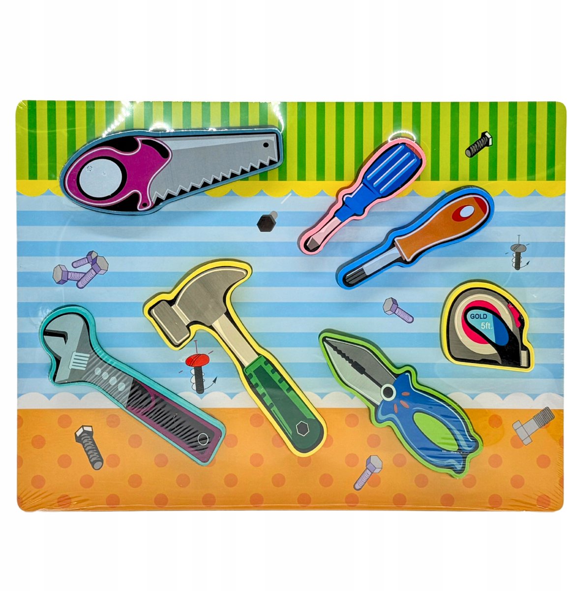 Houten Gereedschap Puzzelsorteerder - Educatief Speelgoed 30x22cm