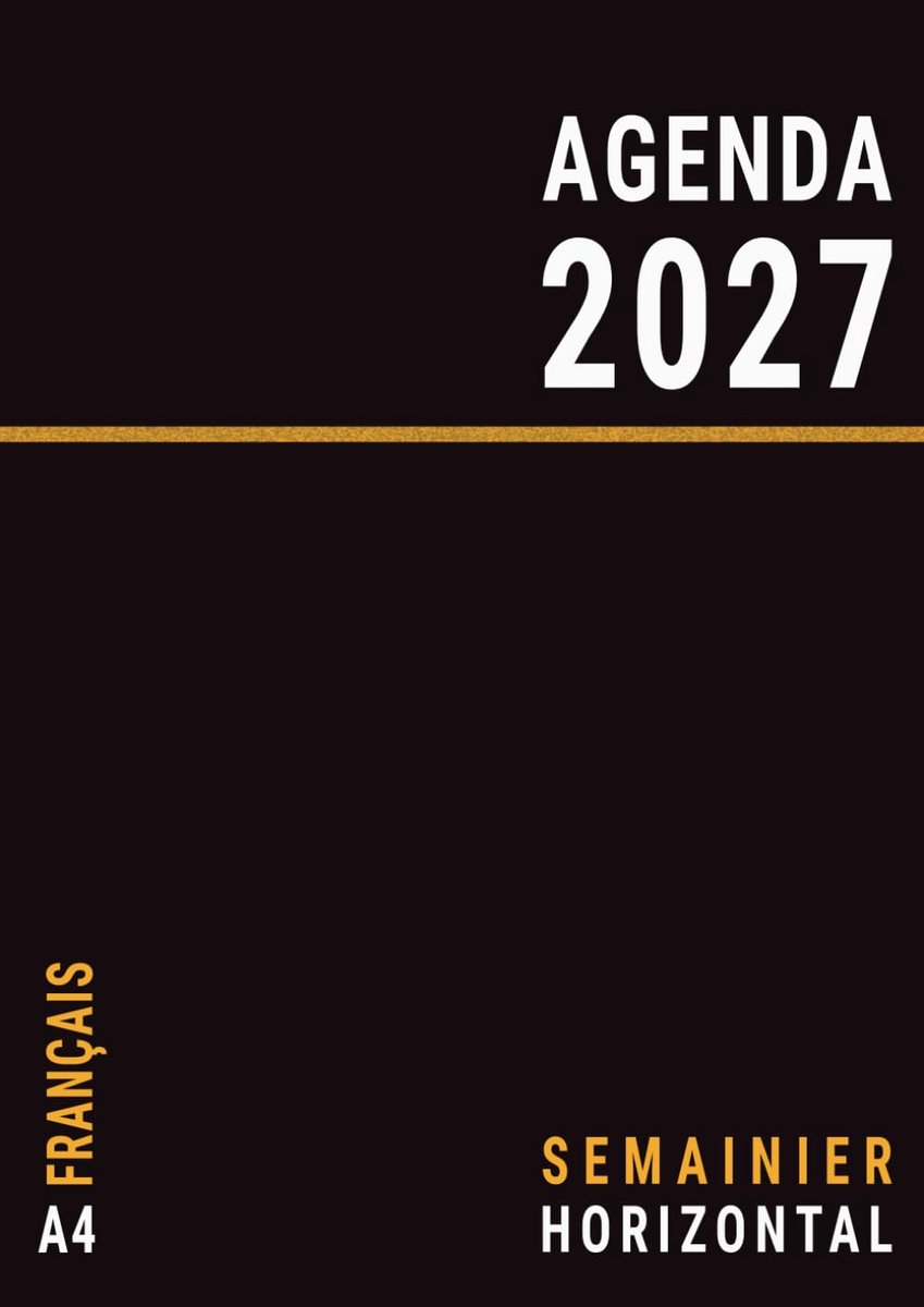 Agenda 2027 Semainier A4 - Noir - Professioneel - Perfect voor organisatie - ShopVlot