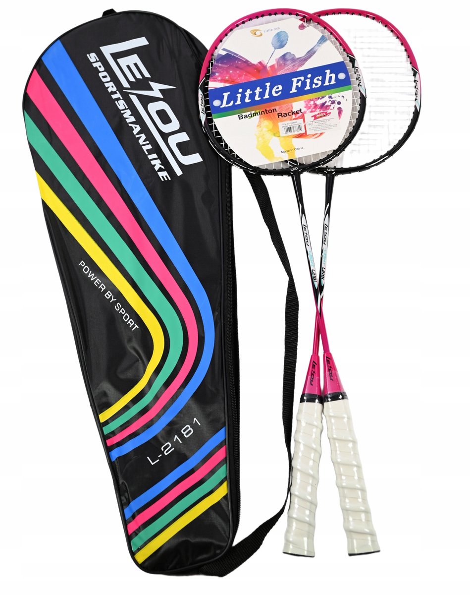 Badmintonset: aluminium rackets en shuttles in koffer