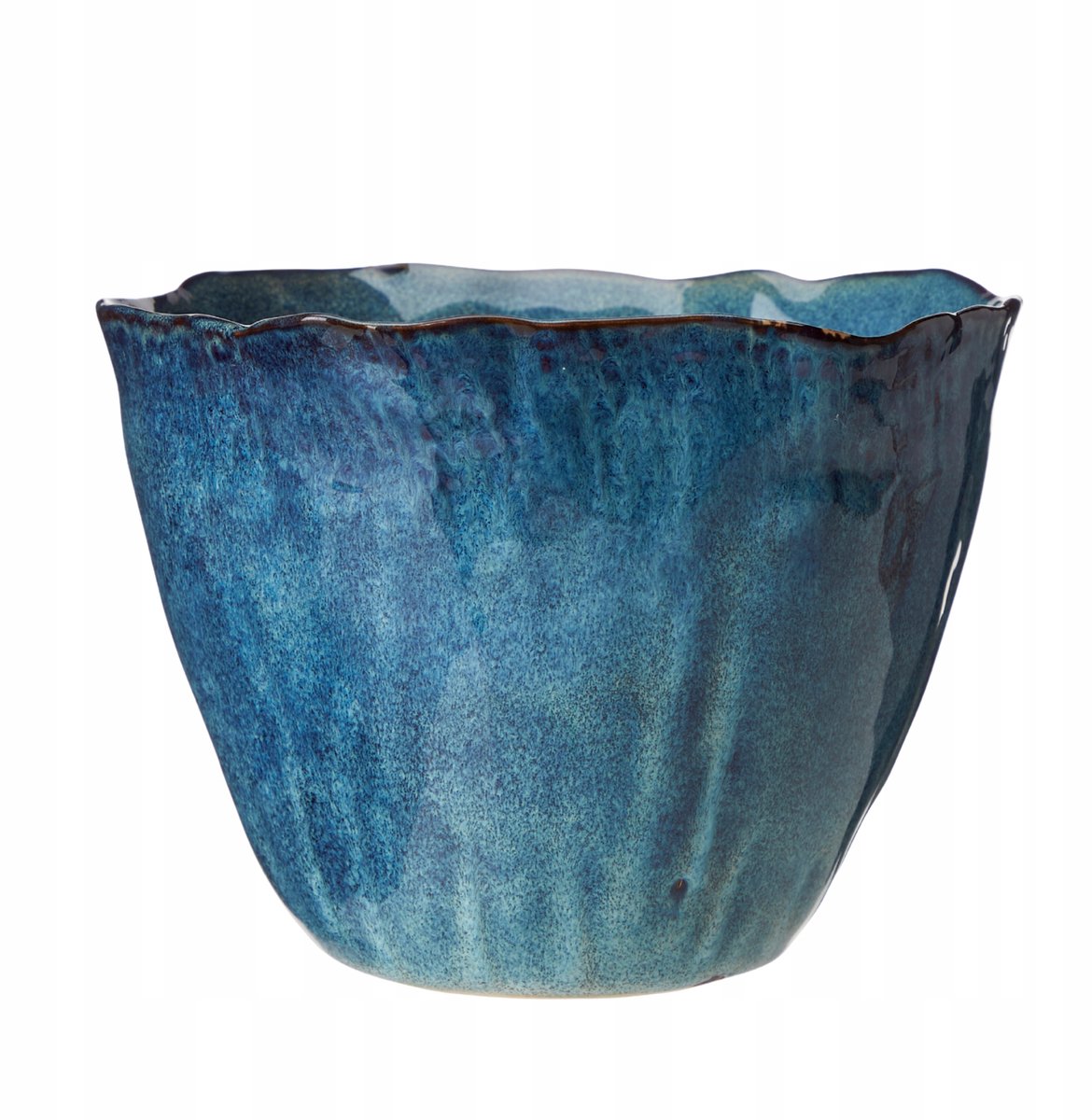 Blauwe Decoratieve Keramische Bloempot 13x17 cm