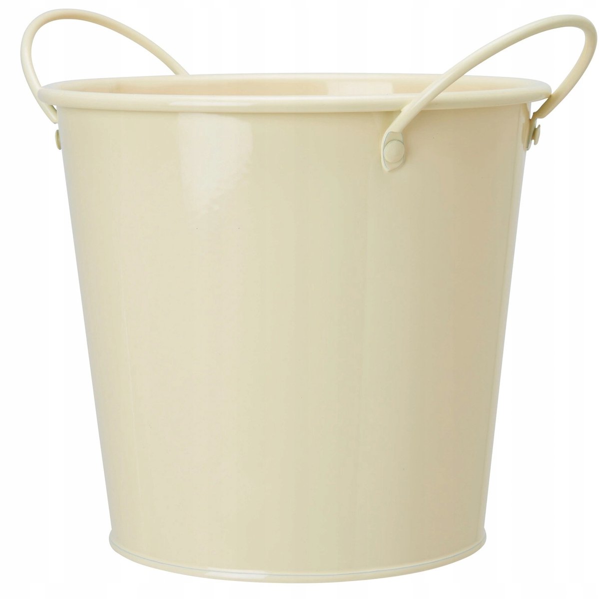 Decoratieve Metalen Pot met Handvatten - Geel, 15cm
