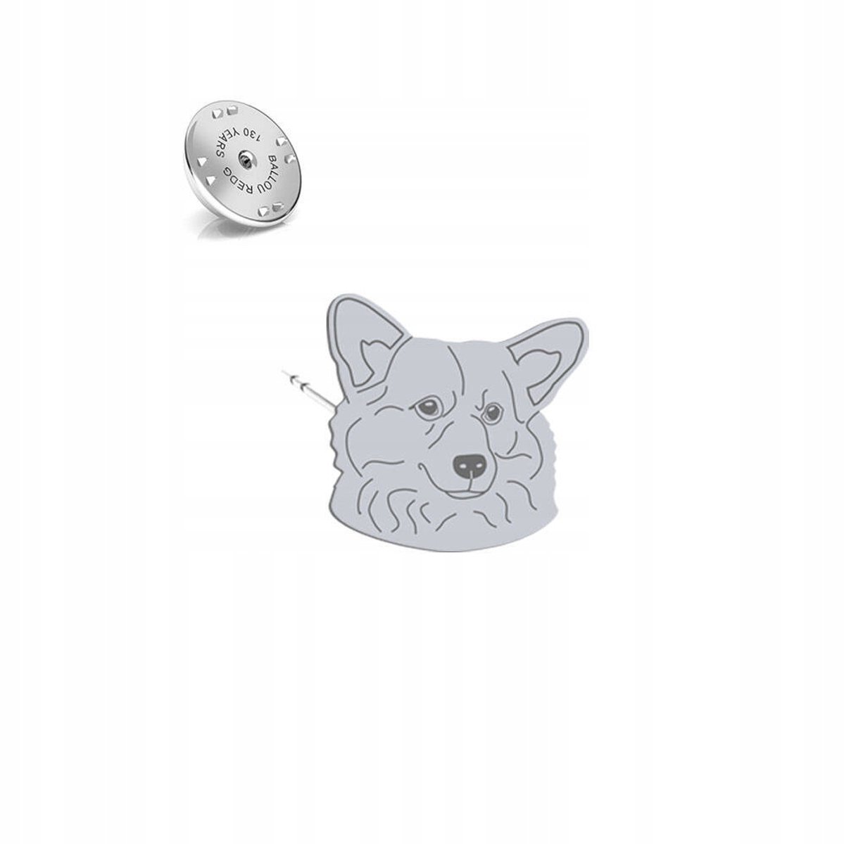 Zilveren Broche Welsh Corgi Pembroke 925 Sieraden - Gratis Gravure