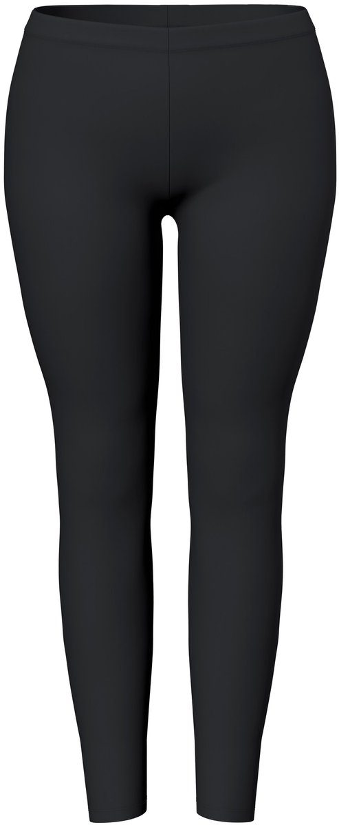 Ulla Popken - Dames - Thermo-legging Slim elastische tailleband - Zwart - Maat 46+