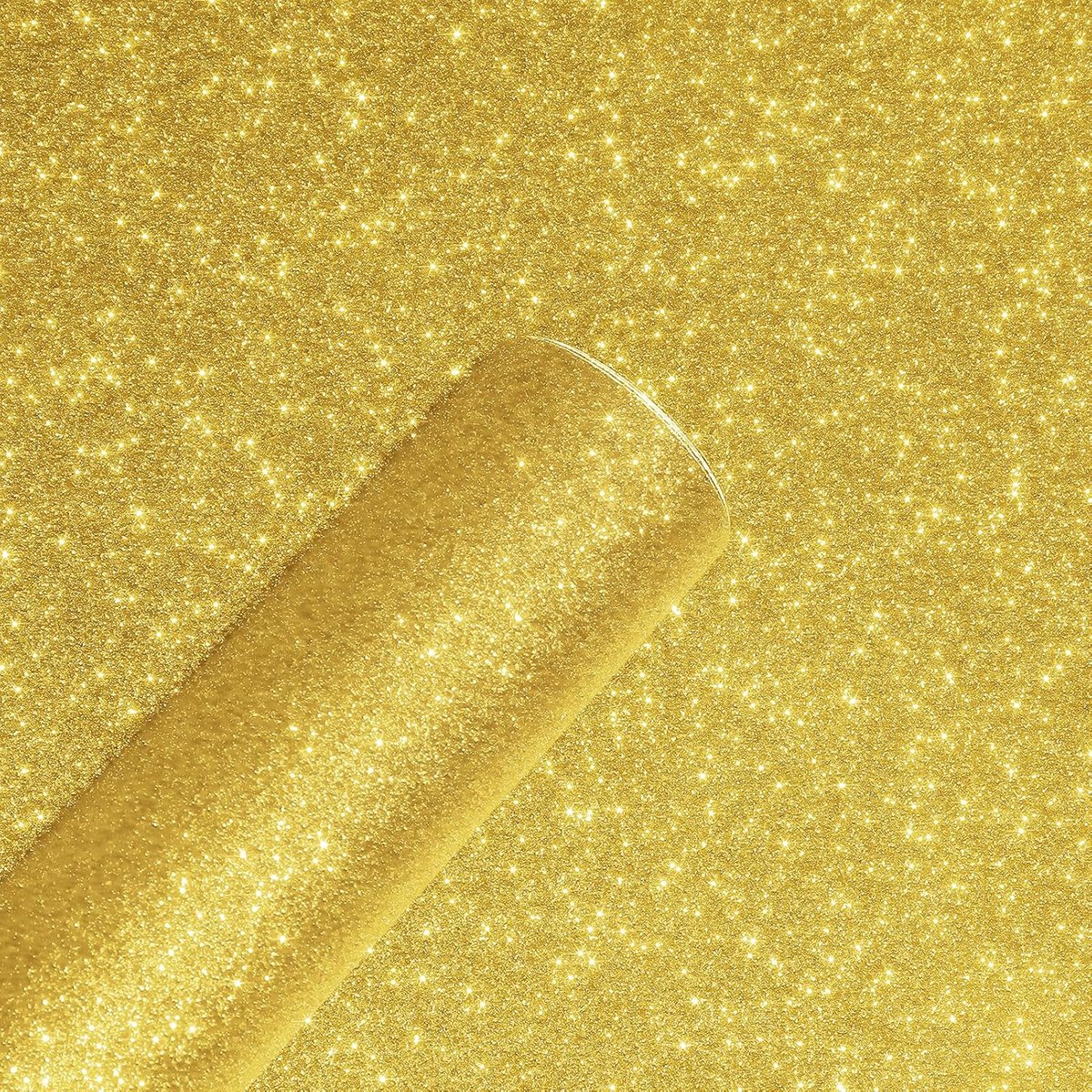 Glitterbehang Goud Zelfklevend 40 cm x 800 cm - Decoratief Folie - Modern Design voor Muur en Meubel