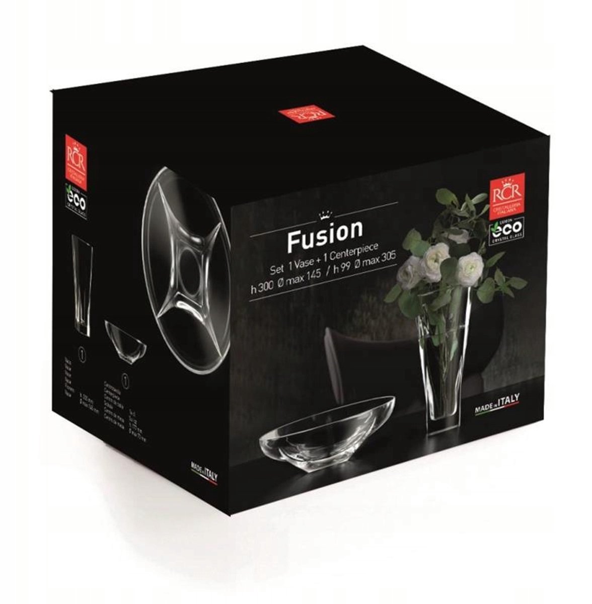 Merkloos Kristallen Schaal & Vaas Set - Elegant Design