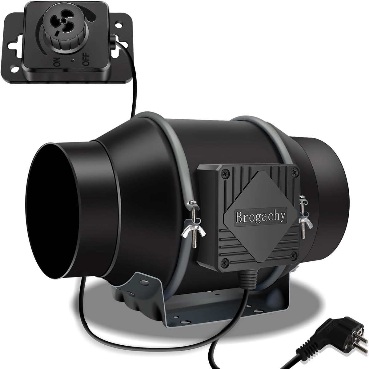 Duct ventilator 150mm - verstelbare drie-fase EC motor - 60W met 689 m³/h luchtstroom - ideaal voor kassen en garages