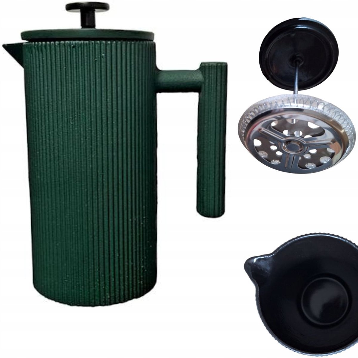 Gietijzeren Theepot met Piston 0.8L - Stijlvol en Duurzaam