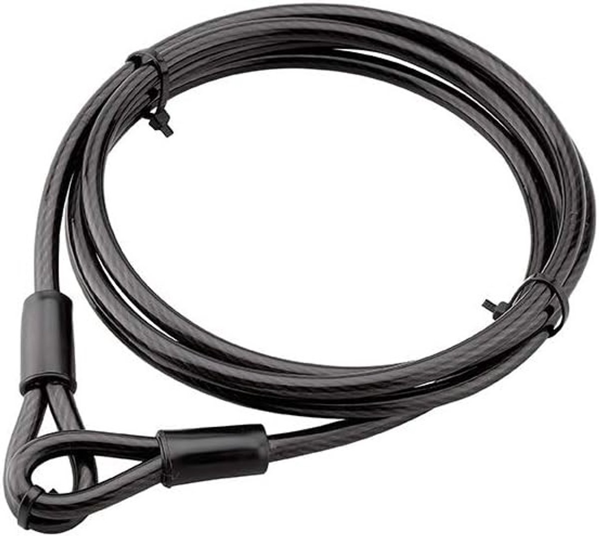 Kabelslot - Zwart - 2 m - PVC Gecoate Staalkabel - Voor Fiets en Tuinhuisjes