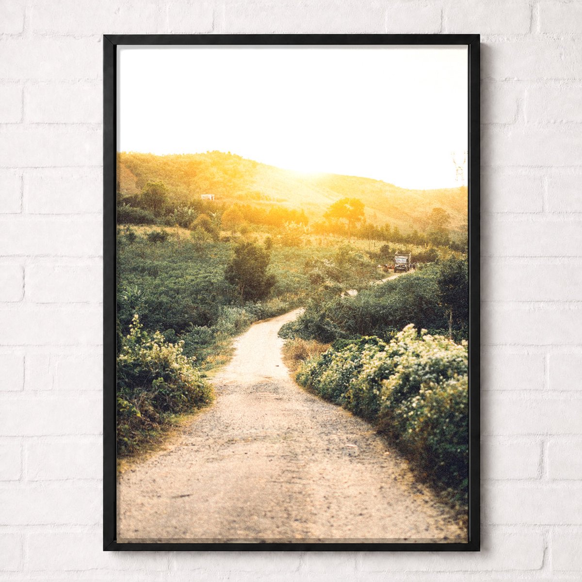 Zonnig Landweggetje Poster - Countryside Nature Collection - Natuur Posters - A1+ 61 x 91,5 cm