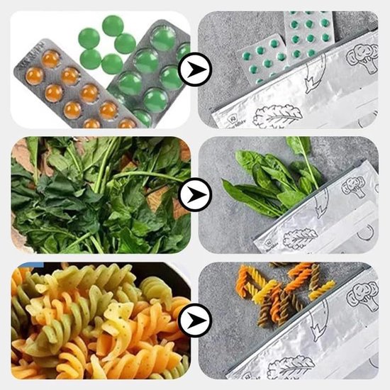 Herbruikbare Voedselzakken - 30 Stuks Diepvries Opbergset Met Rits - Aluminium Folie Zakken Voor Groenten Fruit En Vlees - 20x13 Cm Keukenorganisatie Voor Voorraadkast — afbeelding 3