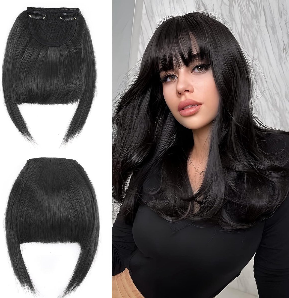 Elailite Clip In The Ponytail Part, 30g 20cm Bangs Stretching On The Forehead Hair, Hair Stretching Part Of The Hair - ShopVlot