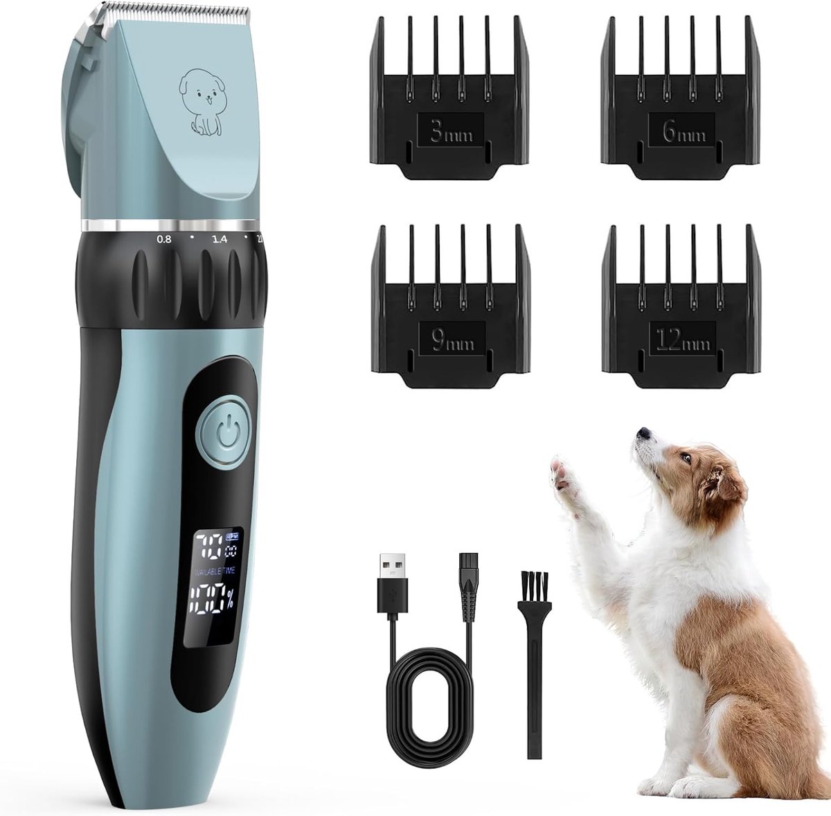 Hondenknipper Dierentrimmer - Professionele draadloze trimmer - 4 snijkoppen - Veilig en eenvoudig in gebruik