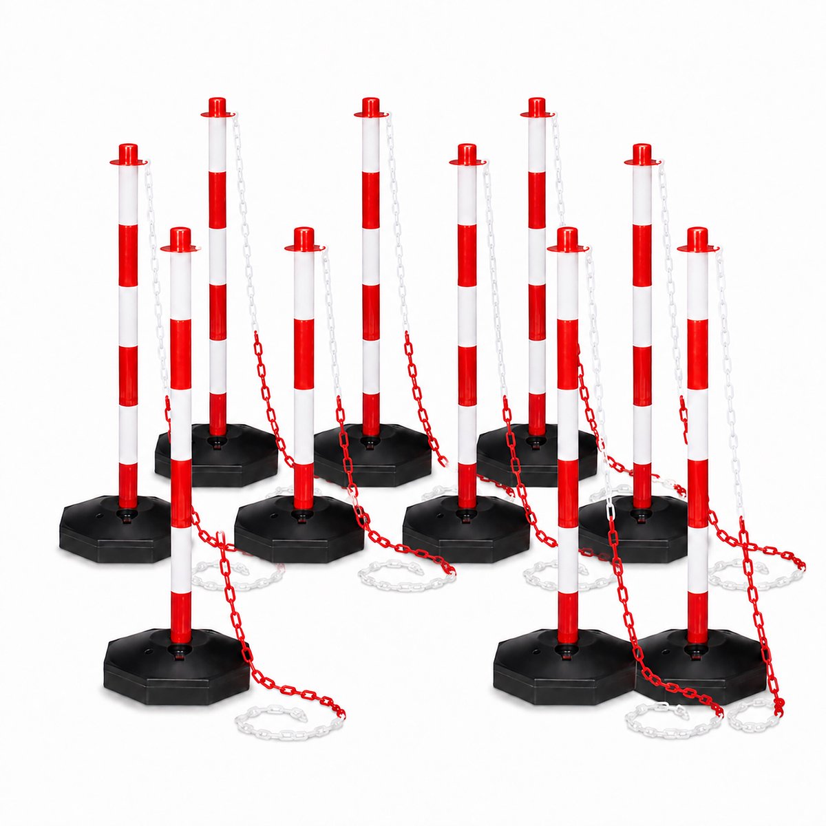 Afzetpalen - set van 10 - 82 cm