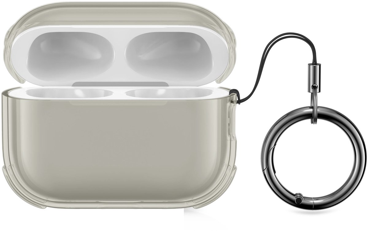 kwmobile Earphones Case for Apple Airpods Pro 3 Case - Clear TPU Silicone Earbuds Cover - Transparent / Black