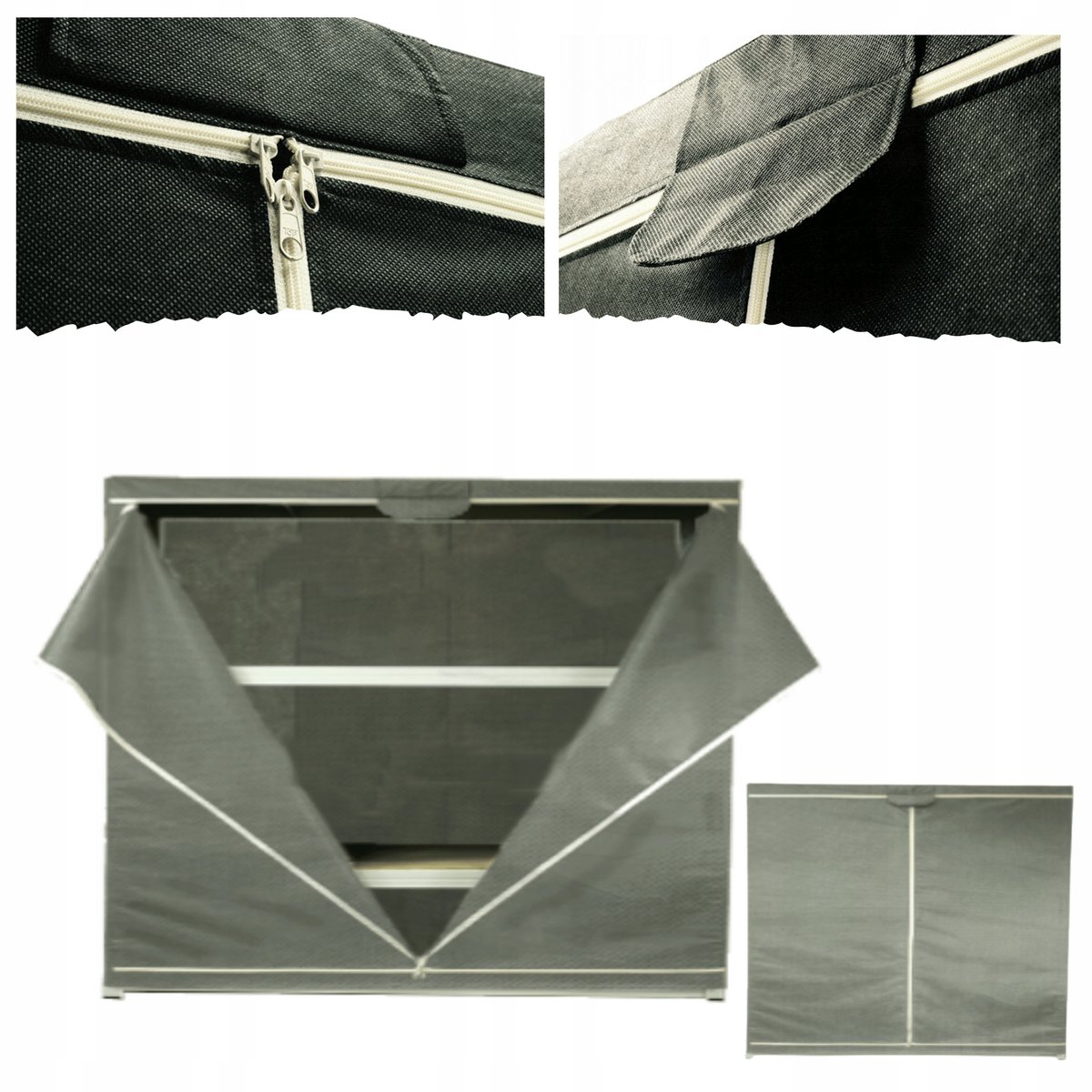 Stevige Grijze Rekhoes 90x150x30cm - Beschermhoes voor Stellingkast