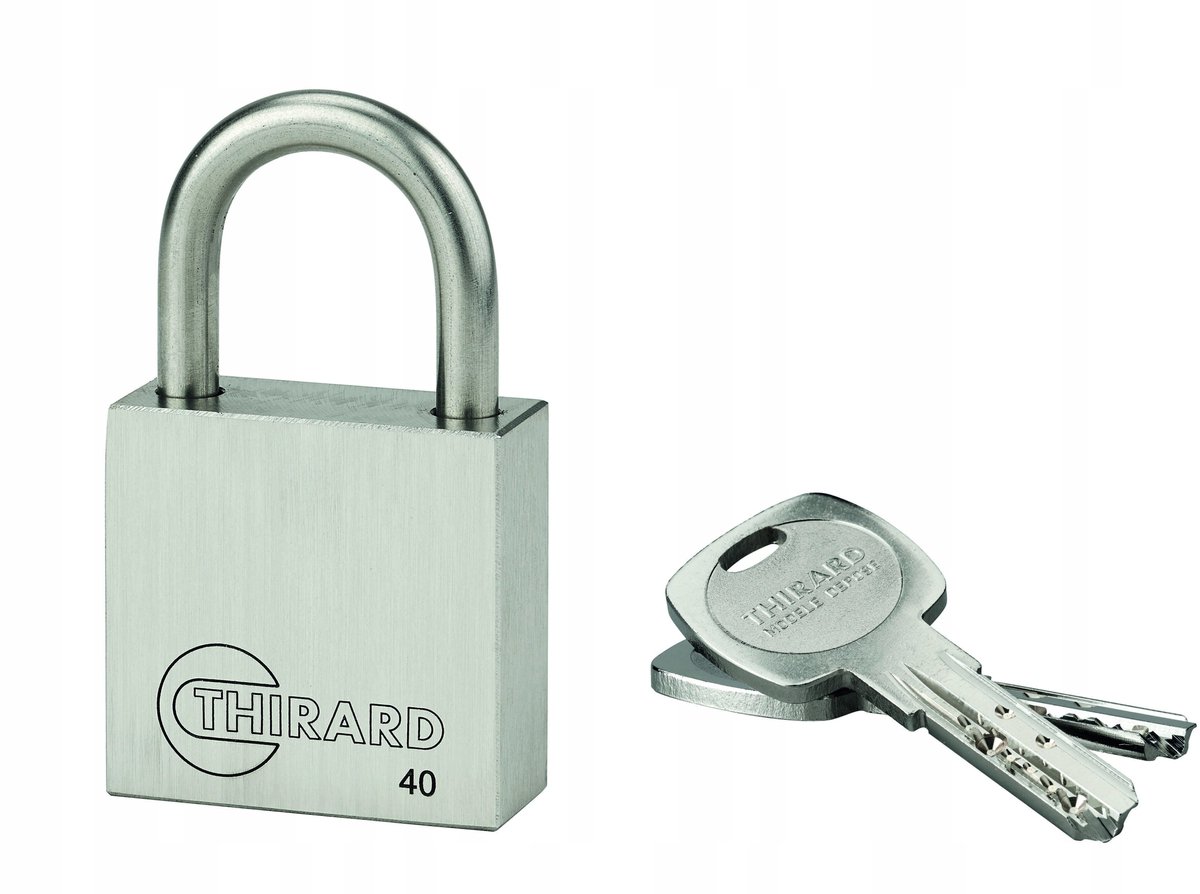 Merkloze RVS Hangslot 40mm met 2 Sleutels