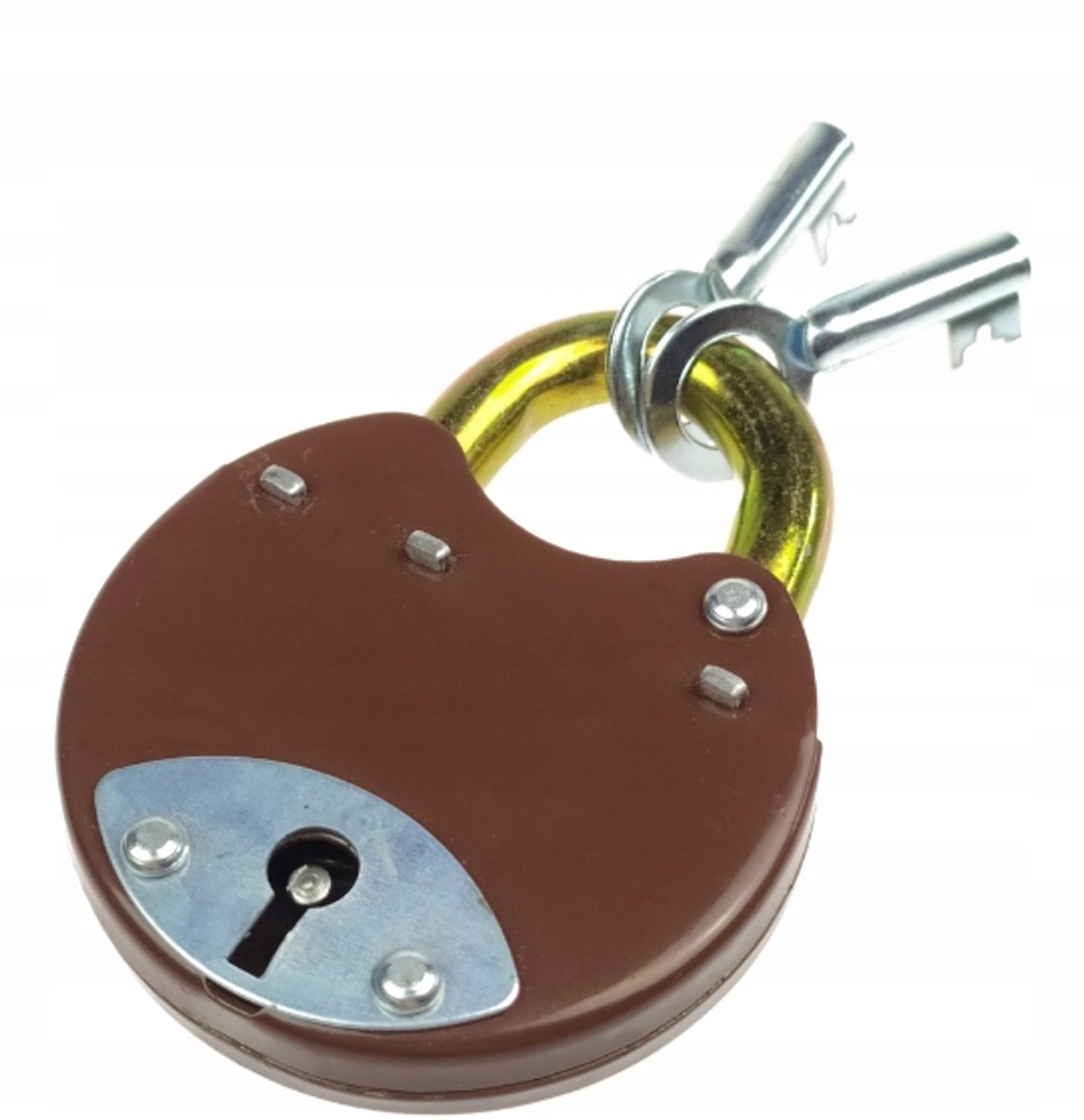 Grote Geverfde Hangslot 60mm, 7mm Beugel, 2 Sleutels