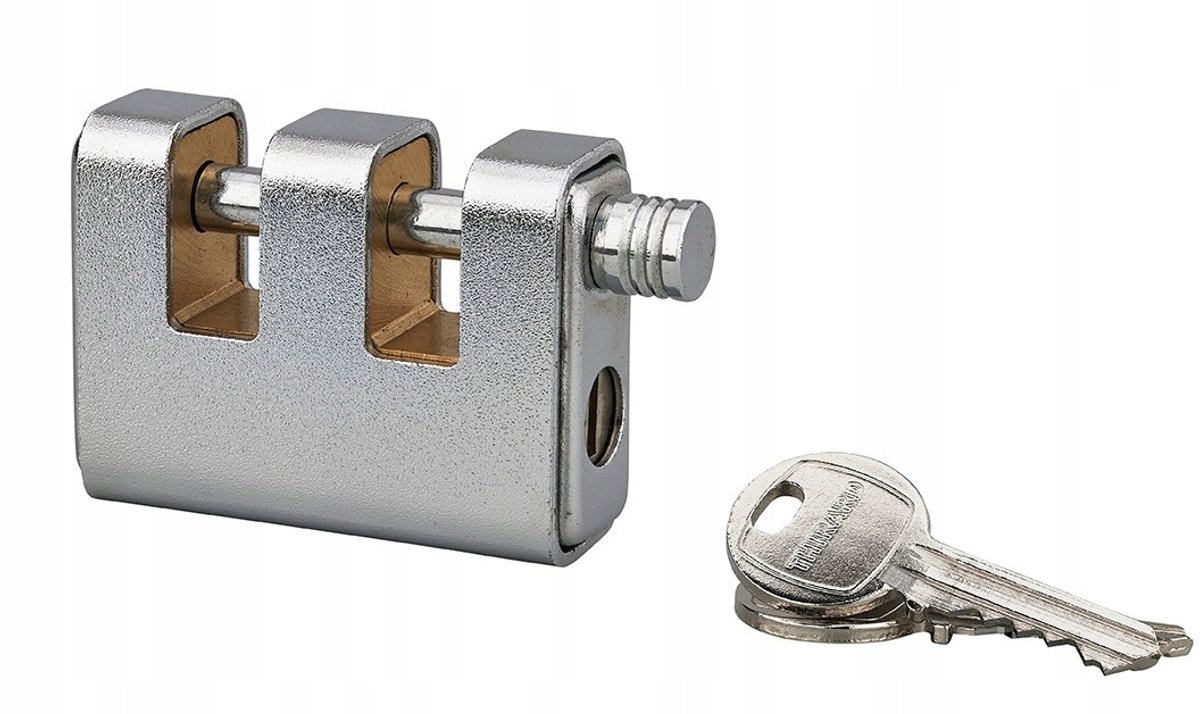 Versterkte Beveiligings Hangslot met Dubbele Beugel - 80mm