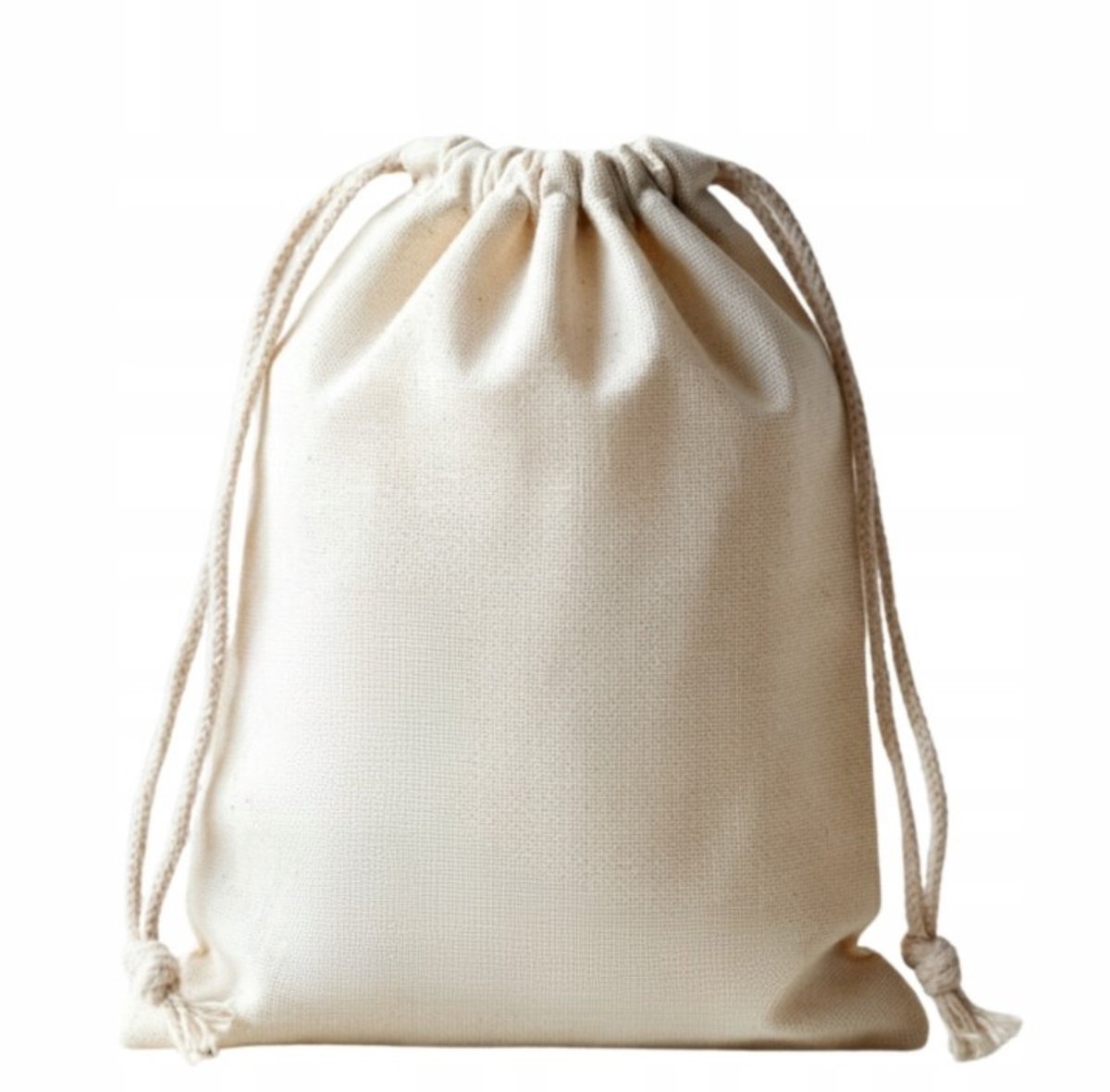 Beige Katoenen Boodschappentas Herbruikbaar 25x30 cm