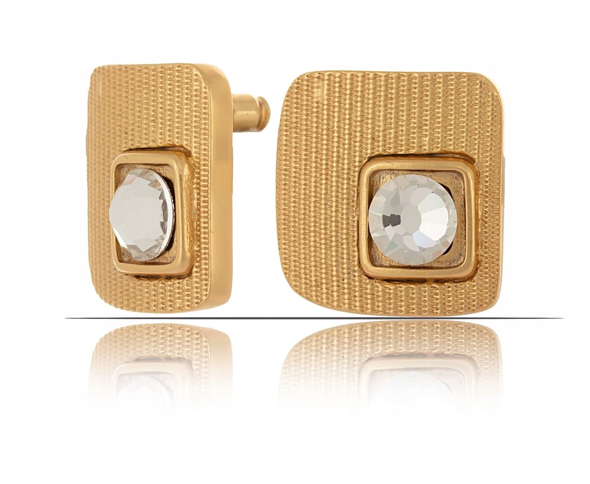 Merkloze Vintage Oorbellen met Preciosa Kristallen - Goudkleurig