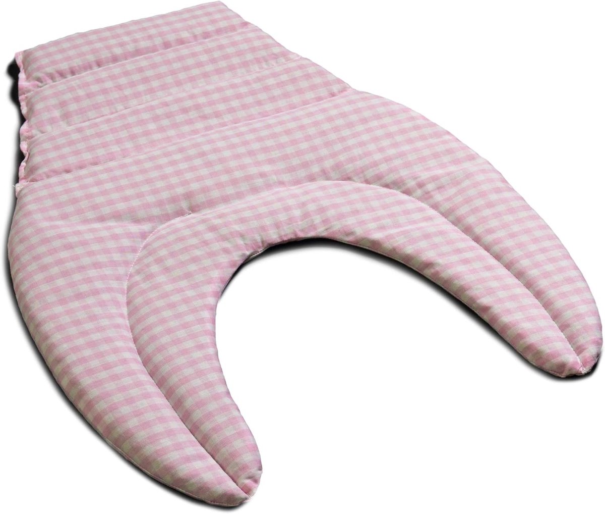 Nackenhörnchen met rugdeel - Bio-stof roze-wit - nekkussen - rug warmtekussen Johanniskernkissen roze-wit. - ShopVlot