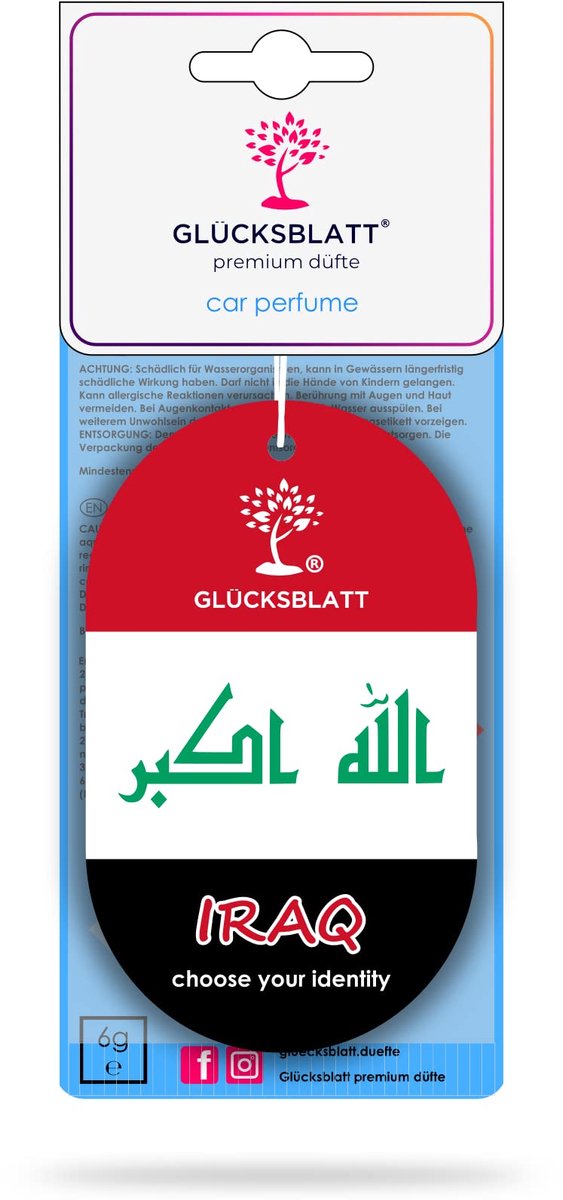 Autoparfum geurvlag - premium geur IRAQ - luxe geurbeleving - frisse geur voor in de auto - ShopVlot