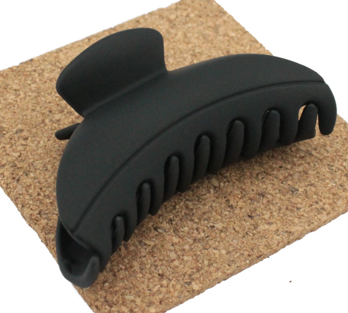 Matte Zwarte Ovale Haarclip 9 cm - Stijlvolle en Praktische Haarklem