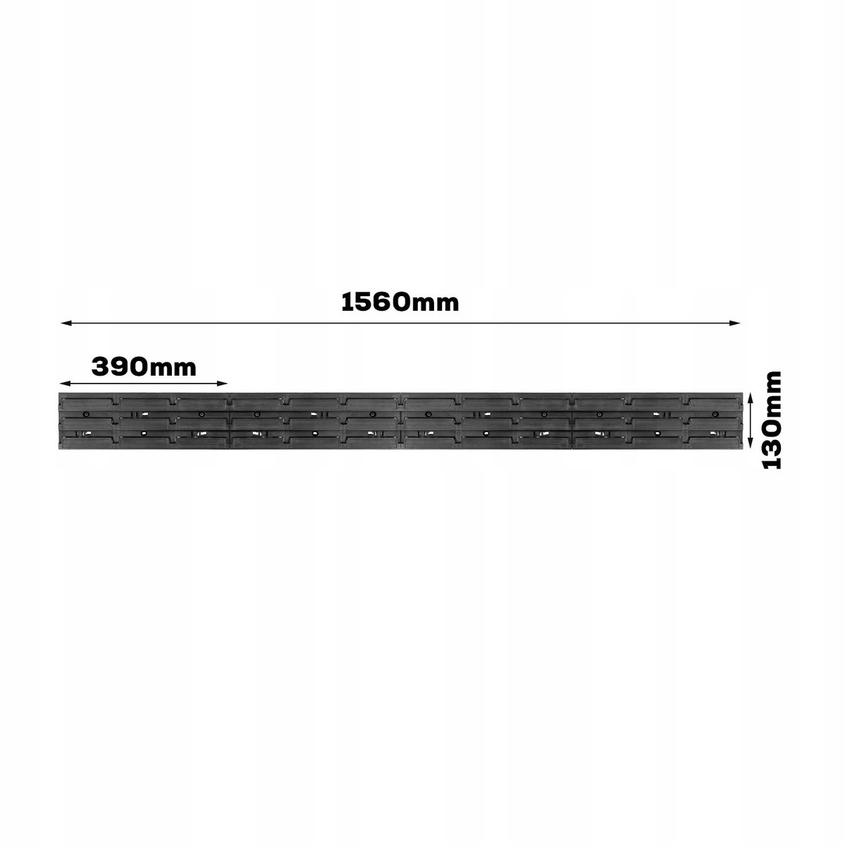 Gereedschapswand 156x13 cm - Modulair en Biologisch