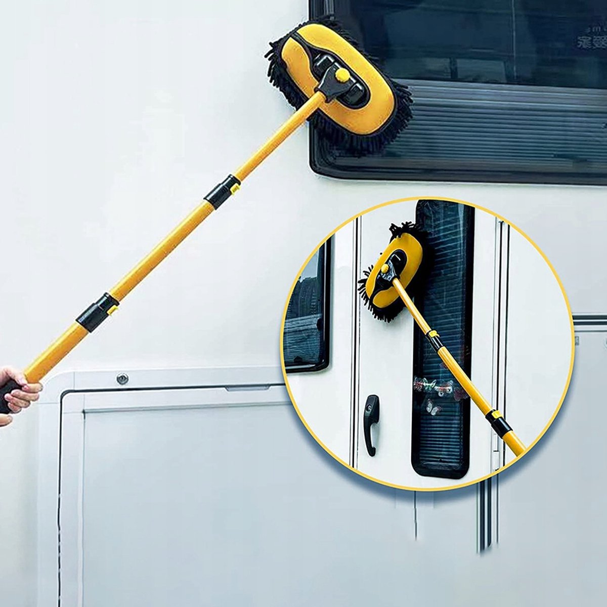Telescoopbare Autowasborstel met spons, 102 cm, verstelbaar