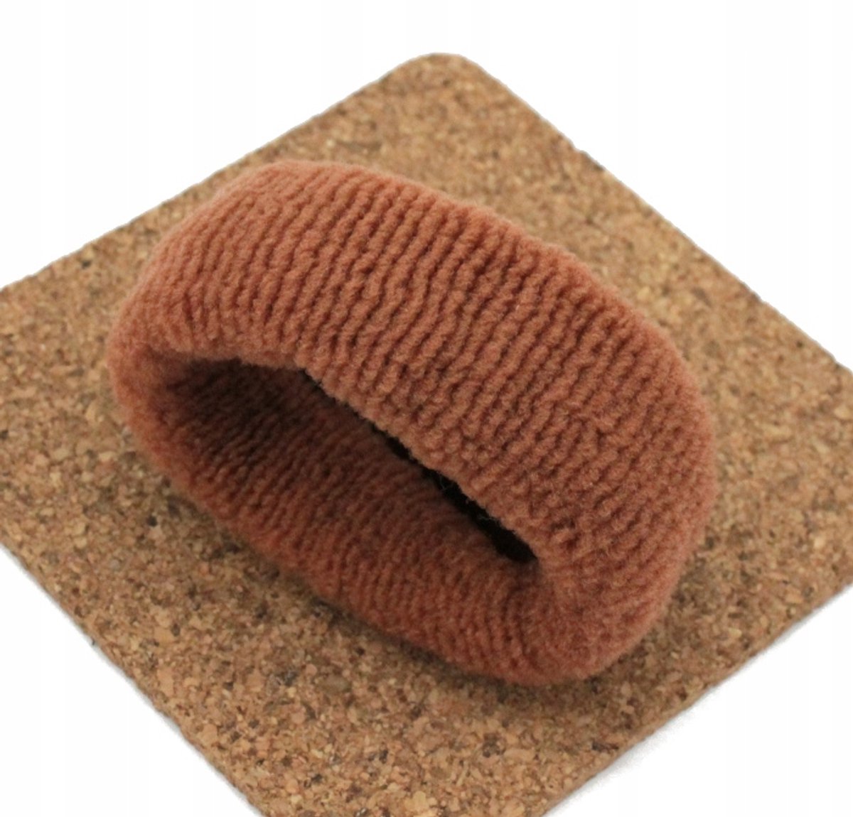 Zachte Cappuccino Frotte Haarband/Polsbandje