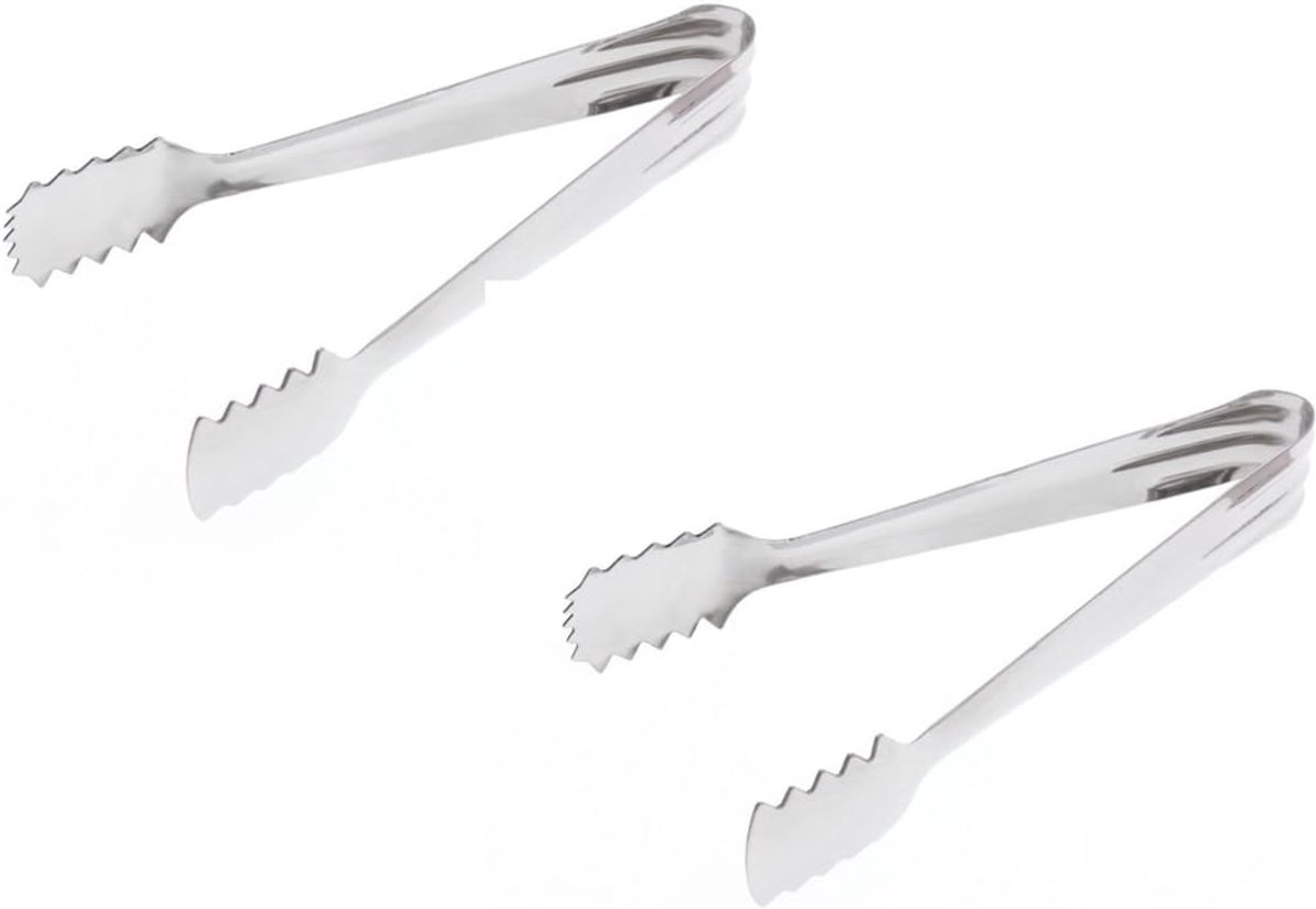 IJsblokjes tangen 2-delige set - gastronomie kwaliteit - geschikt voor grote en kleine ijsblokjes - ideaal voor feesten - ShopVlot