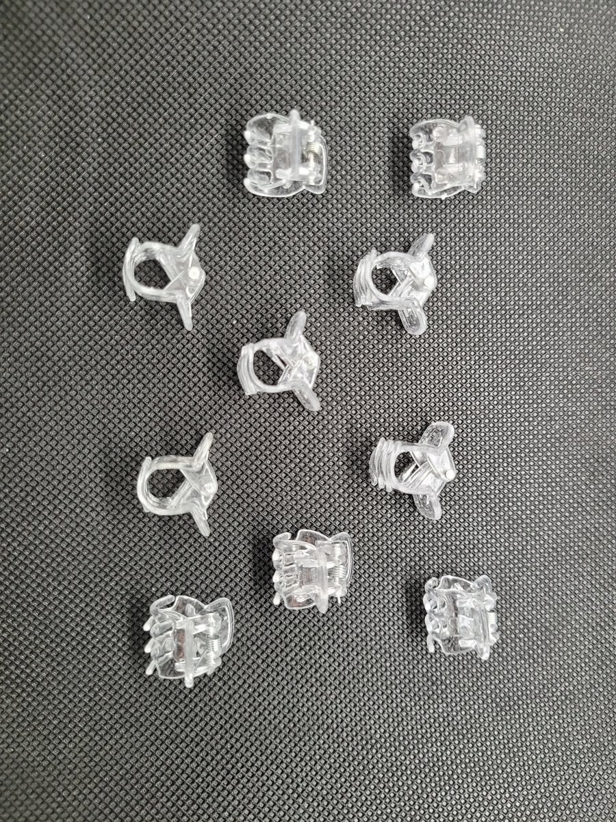 50x transparante haarspeldjes Krabjes & klemmen - 1,5cm kunststof