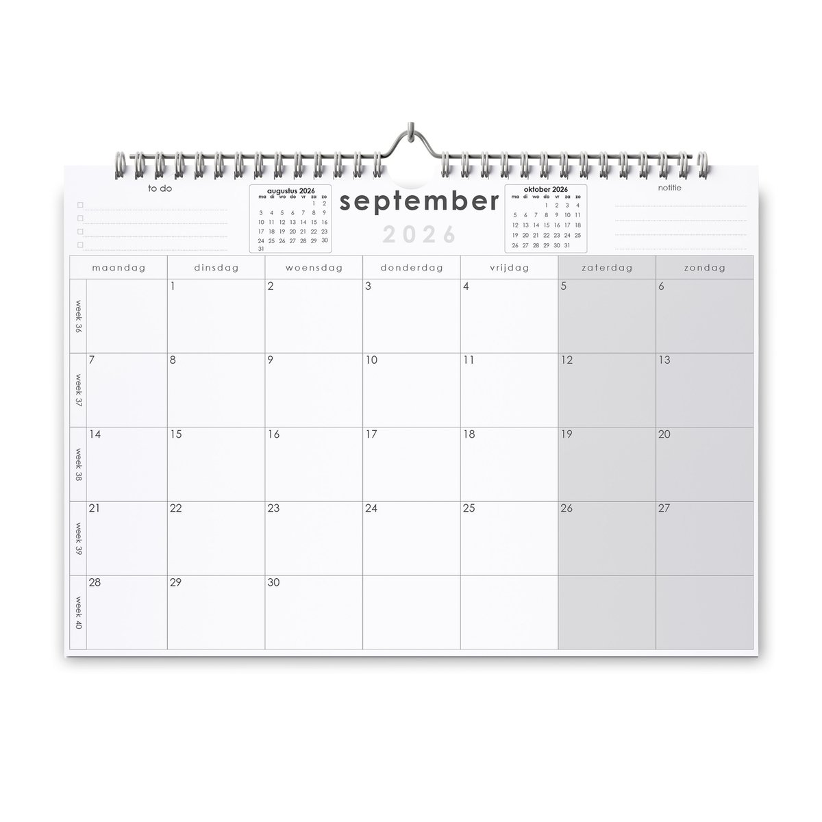 Huurdies® - 22 maanden kalender - A3+ - Basic