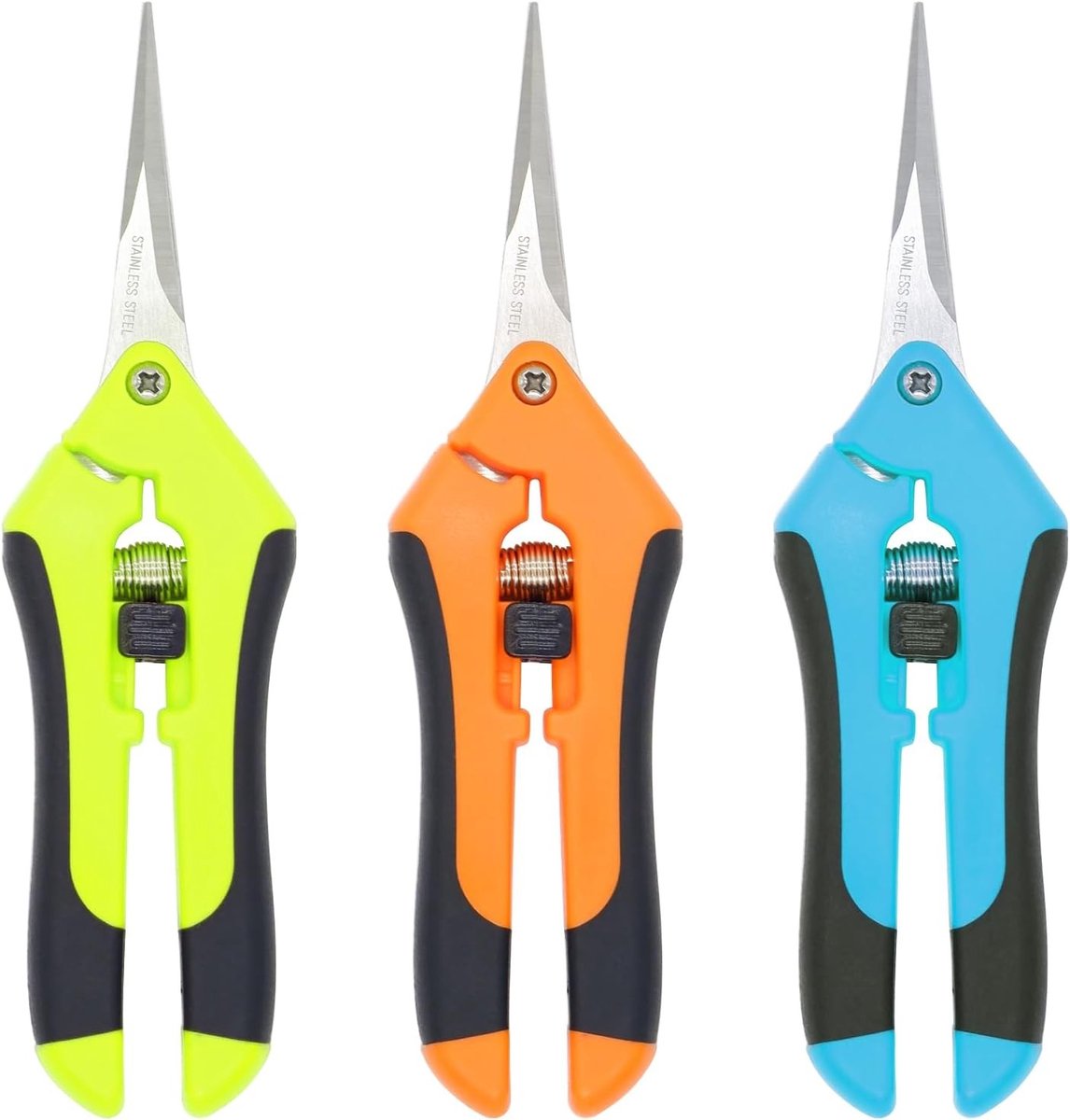 Knipschaar tuin - Zwart - Set van 3 - Titanium gecoate precisie snoeischaren - Voor tuinieren en bloemschikken