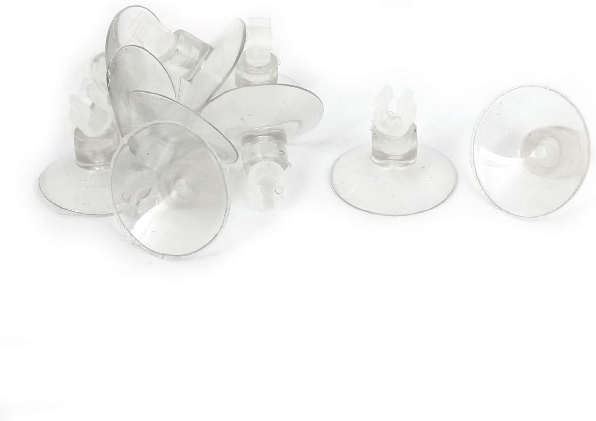 Sourcingmap Aquarium Suction Cup CO2 Airline Tubing Holders 5mm 10Pcs White Clear - ShopVlot