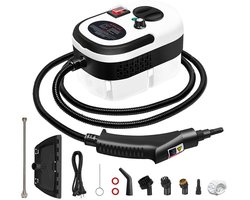 Jensaro Stoomreiniger - 2500W Hogedruk Stoomcleaner 1,2L - 6 Standen en 11 Accessoires - Voor Keuken Badkamer en Auto - Compact