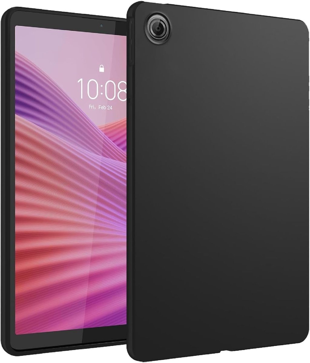 Case Compatible with Lenovo Tab One 8.7 2025, Shockproof Ultra-thin Anti-slip Soft TPU Protective Case Case-Black - ShopVlot