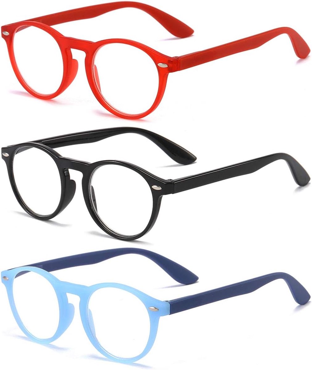 VEVESMUNDO Retro Reading Glasses Women Men Vintage Reading Aid Vision Aid Work Glasses Nerd Glasses Horn Glasses with - ShopVlot