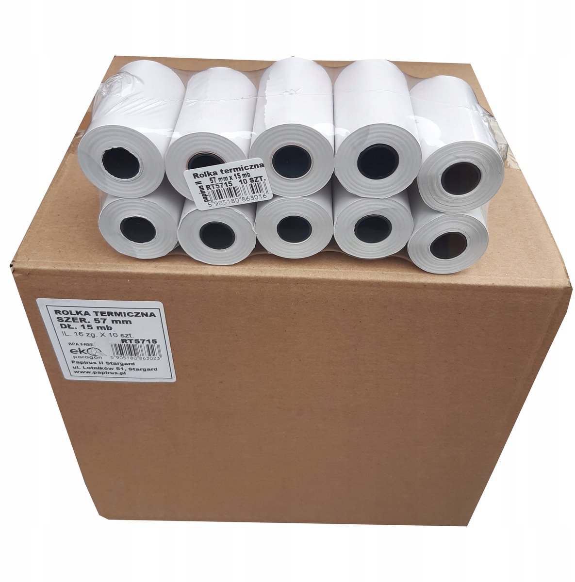 Thermische Rol 57x15mm voor Kassaterminals - 160 Stuks