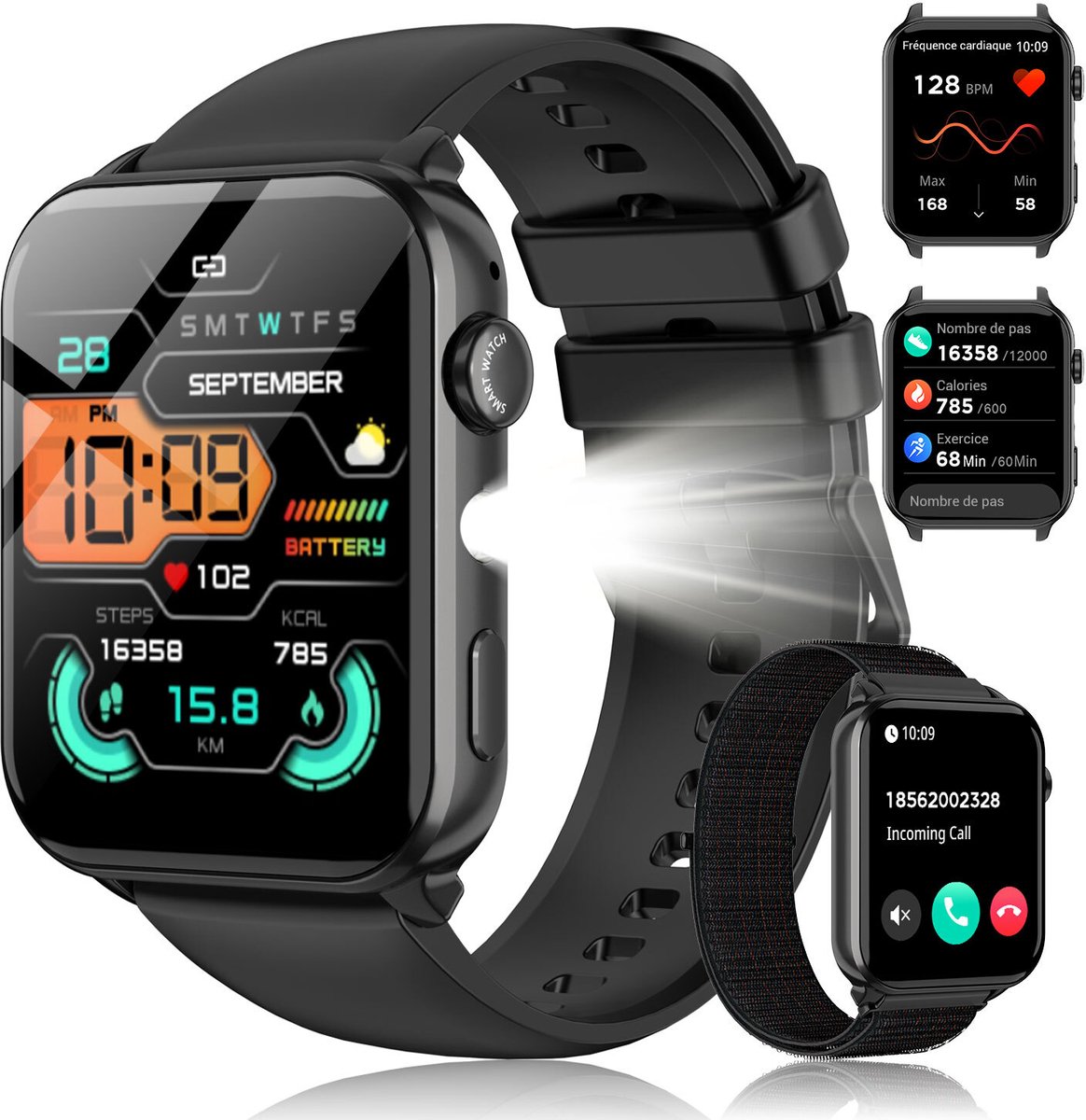 Blackview Watch - R30MAX - Smartwatch - Stappenteller - Slaapmonitor - Saturatiemeter - Compatibel met alle smartphones - Activiteitentracker - Dames en heren - Zwart