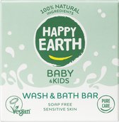 Happy Earth Was & Bad Bar - Baby & Kids - 100% Natuurlijk - Zeepvrij - Plasticvrij - 50 g