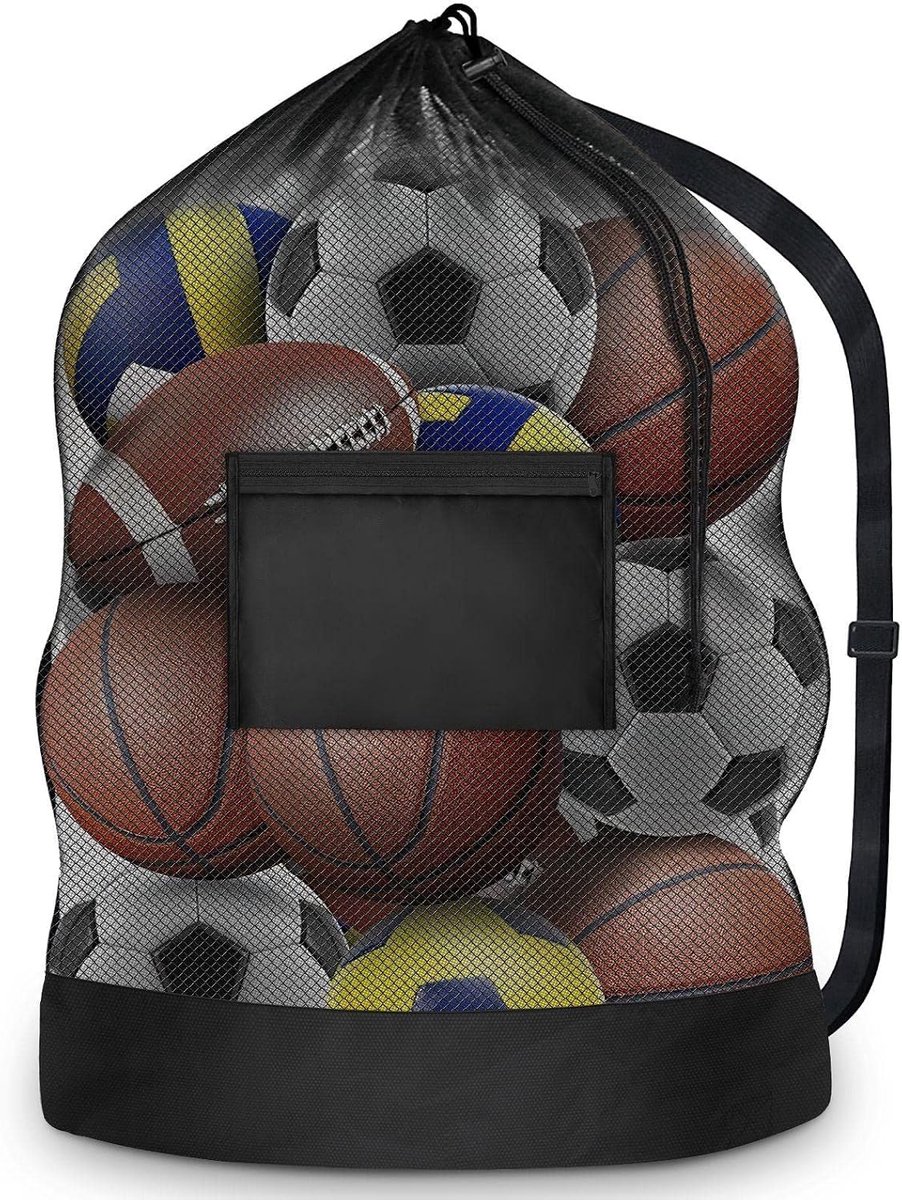 Extra Grote Sporttas - Trekkoordtas Met Verstelbare Schouderband - Waterdichte Opbergtas Voor Voetbal En Rugby - Geschikt Voor Basketbal En Volleybal - Draagtas Voor Balsporten