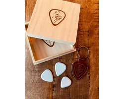 ChickenPicks - 3-Wood CP Luxe - Houten Doos Met 3 Gitaarpicks
