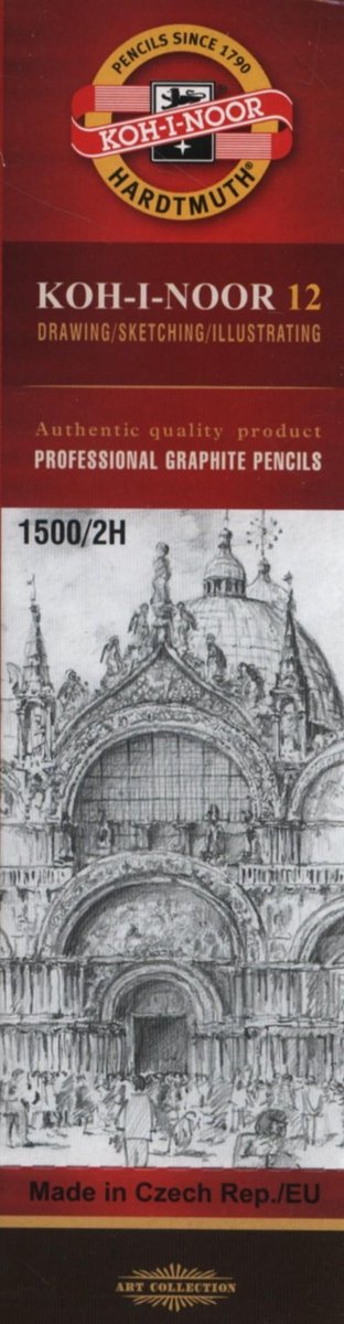 Koh-I-Noor 1500 Tekenpotloden 2H - Set van 12 Stuks