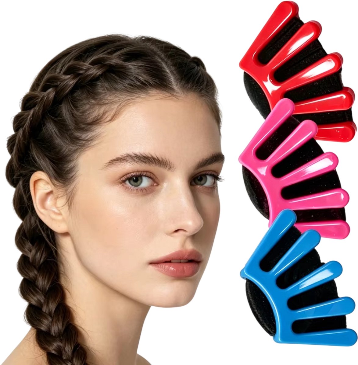 Haaraccessoires voor Dames – 3-Delige Haarstylingset met Knotmaker en Krul Accessoires voor Vrouwen, Meisjes en Bruidskapsels